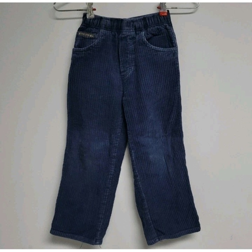 Quicksilver Corduroy Pants Boys 7 Cotton Navy Blue Childrens Elastic Vintage